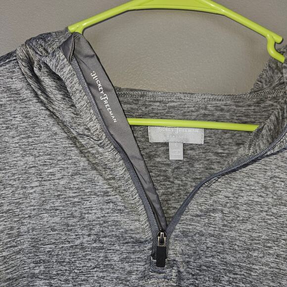 Hickey Freeman New York Gray 1/4 Zip Lightweight Pullover Size Large - Picture 3 of 8